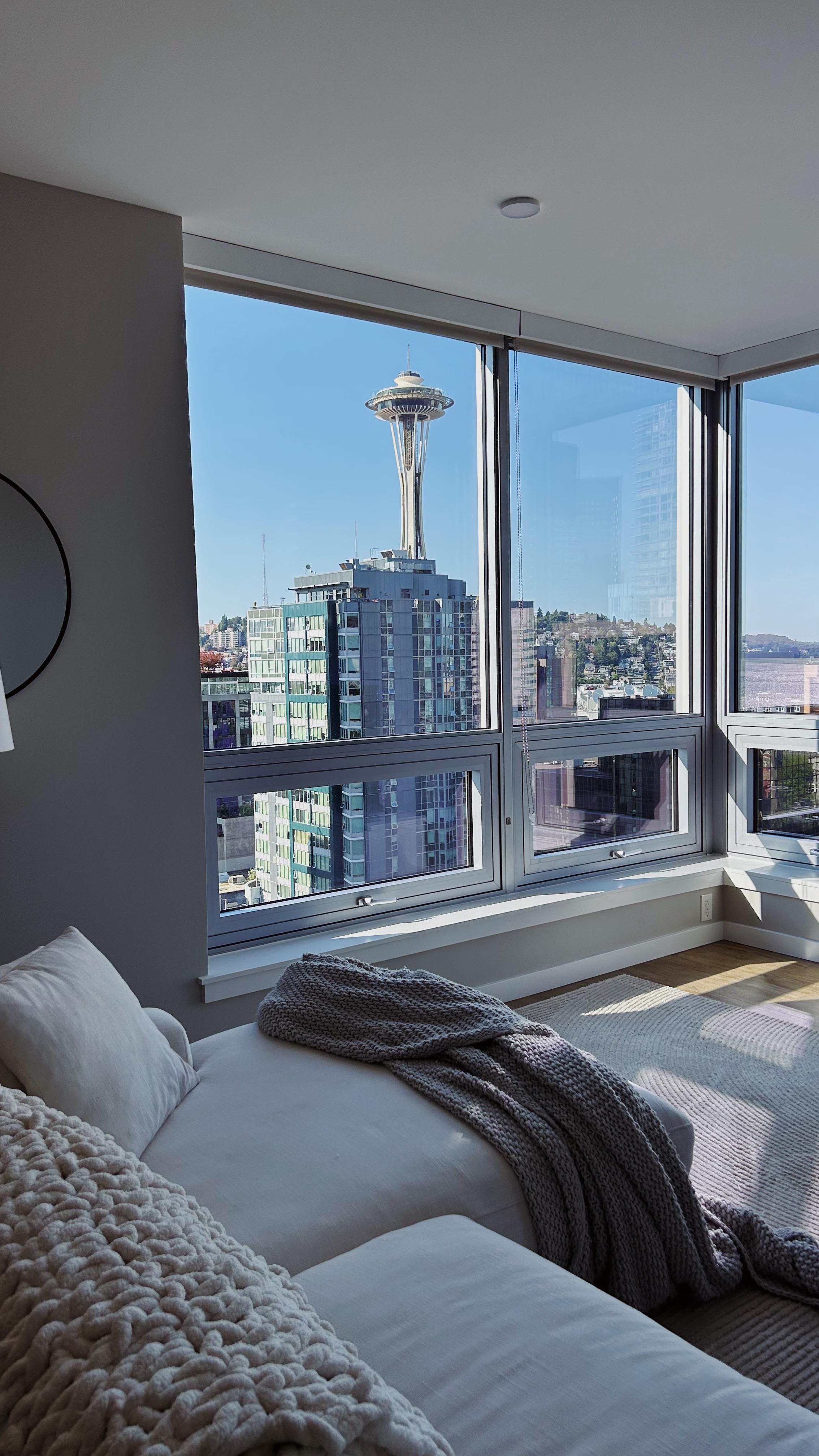 Instagram post by @alissa.montez for Apartments. Caption reads: #ad Take a tour of my apartment, amazing view....