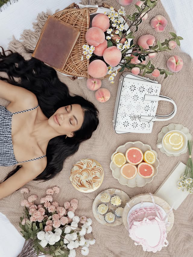 Instagram post by @alannapanday for Ajio. Caption reads: [...] out for a little Mother’s Day picnic 🧺....