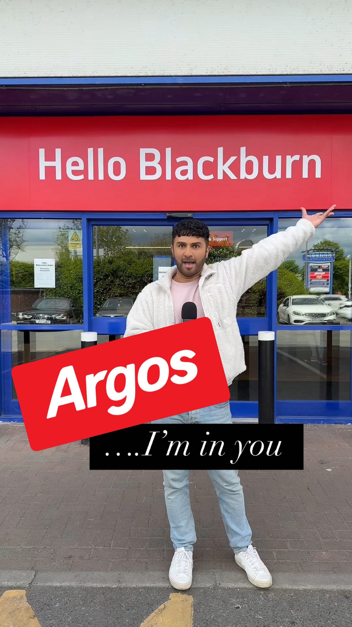 Instagram post by @shabazsays for Argos. Caption reads: Argos premium technology at affordable prices......