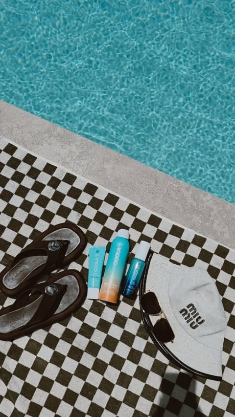 Instagram post by @_timasavea for COOLA. Caption reads: Meet my new Poolside line-up ☀️💦
@coola_nz....