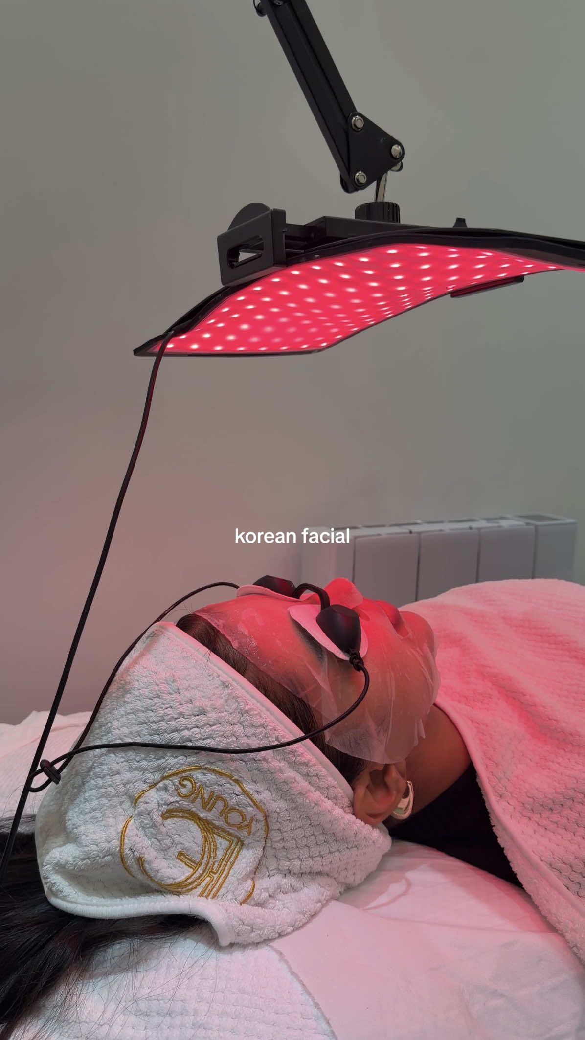 TikTok post by @aktooor for EC Clinic London. Caption reads: the best facial ever!! + you can use my name for....