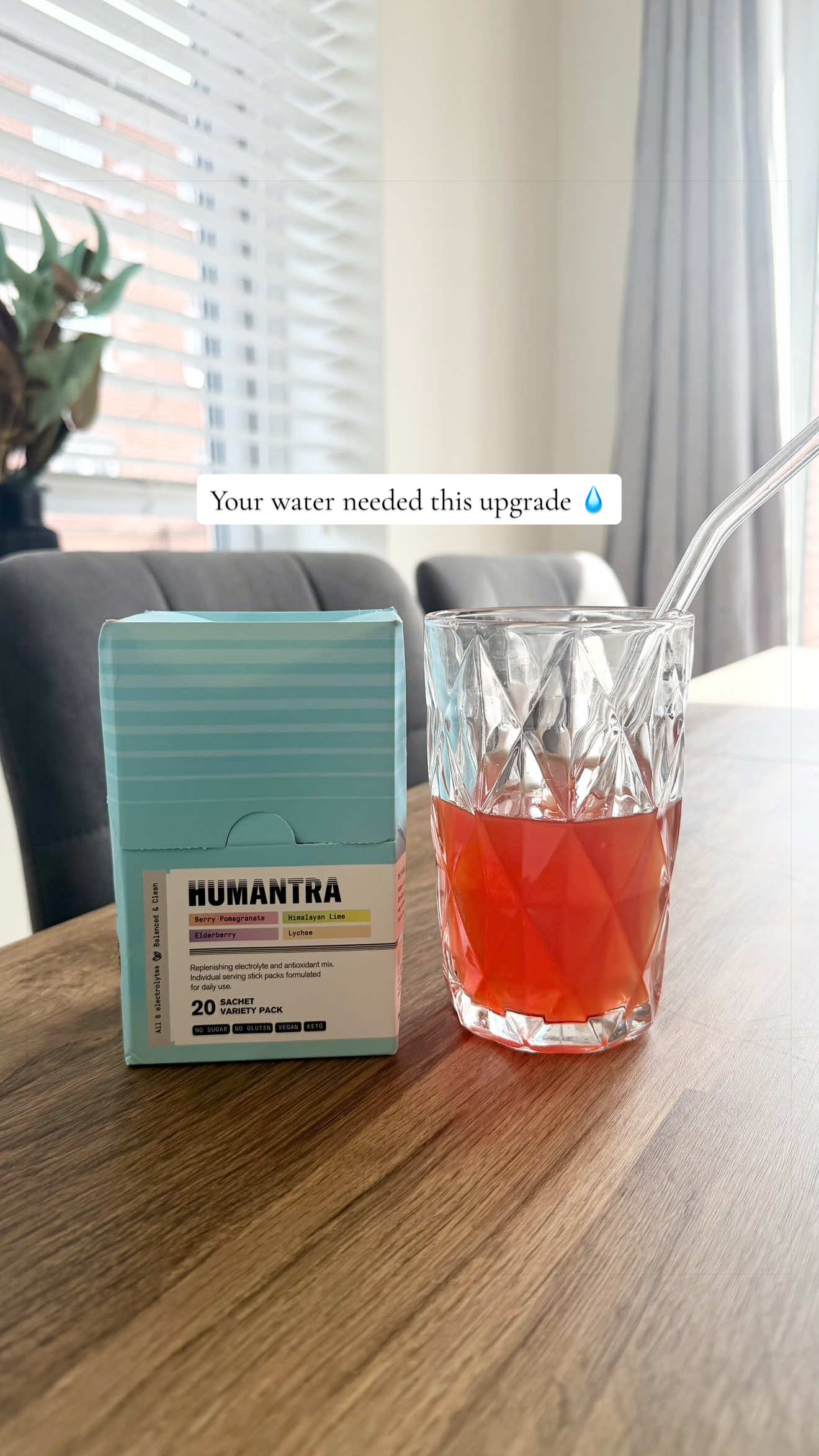 TikTok post by @simmkaurr_ for Humantra. Caption reads: [...] water? Cute… but this is the glow-up.....