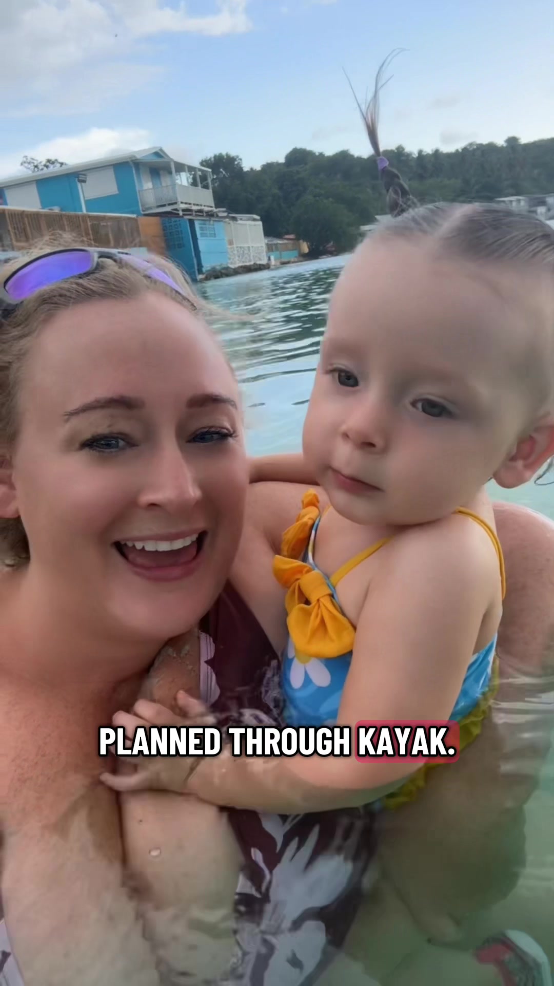 TikTok post by @alyshalagringa for KAYAK. Caption reads: [...] the gift of #travel this #christmas with....