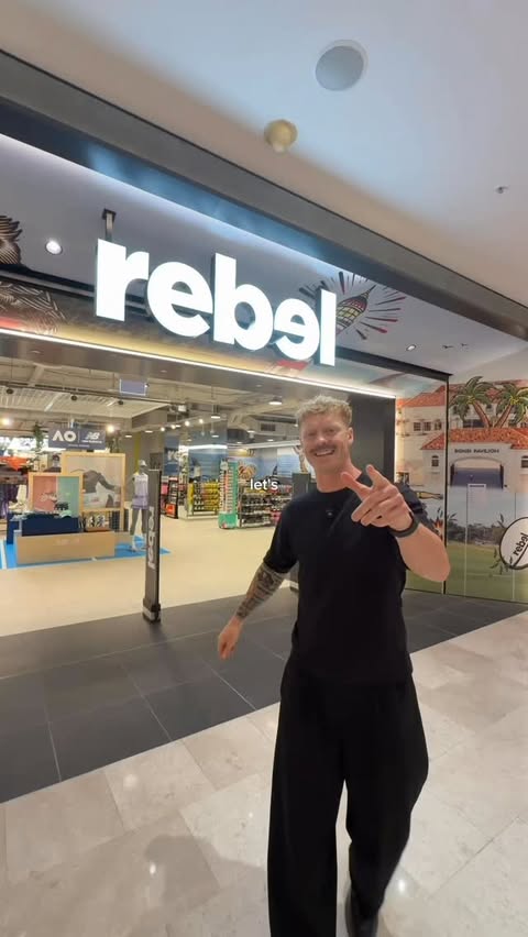 Instagram post by @tothemaxyy for rebel sport. Caption reads: [...] on selected fitness equipment at @rebelsport....