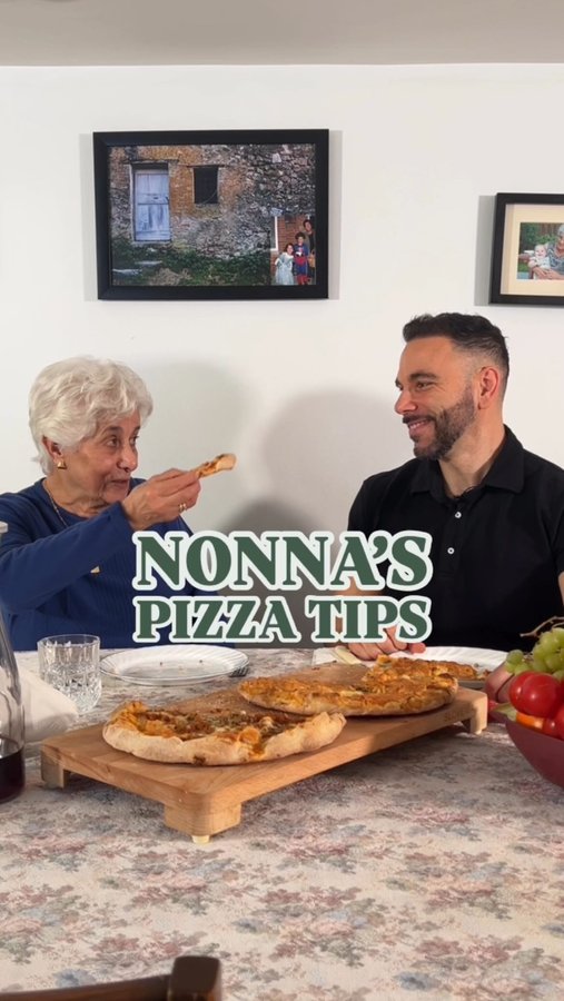Instagram post by @nonna.elda.cooks for Sobeys. Caption reads: Nonna Elda’s pizza checklist:
✅ High-quality, hand....