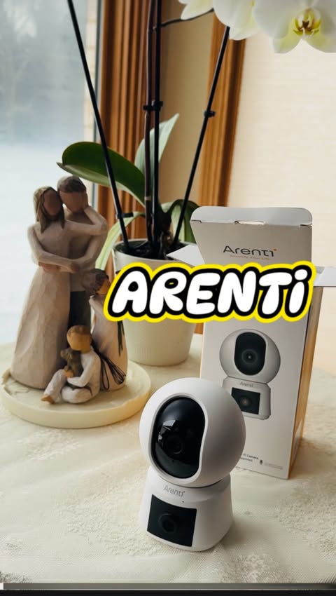 Instagram post by @lifewithfairyusa for Arenti. Caption reads: Watching my kitty from anywhere with the Arenti....