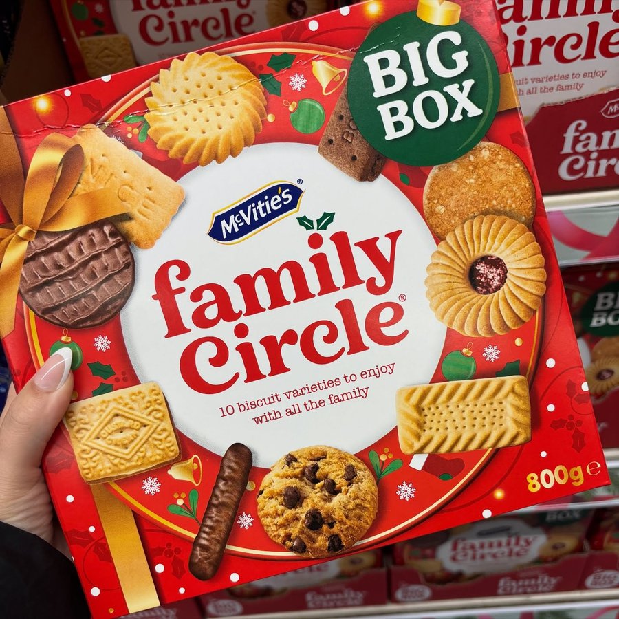 Instagram post by @athomewithrachy for McVitie's. Caption reads: [...] 😅 What are your fav Christmas snacks?....