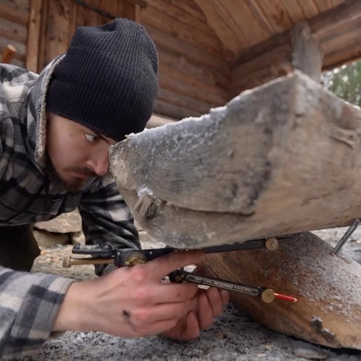 Instagram post by @erikgrankvist_ for RevolutionRace. Caption reads: Building a Log Cabin | Ep. 19 (Part 3)

Finishing....