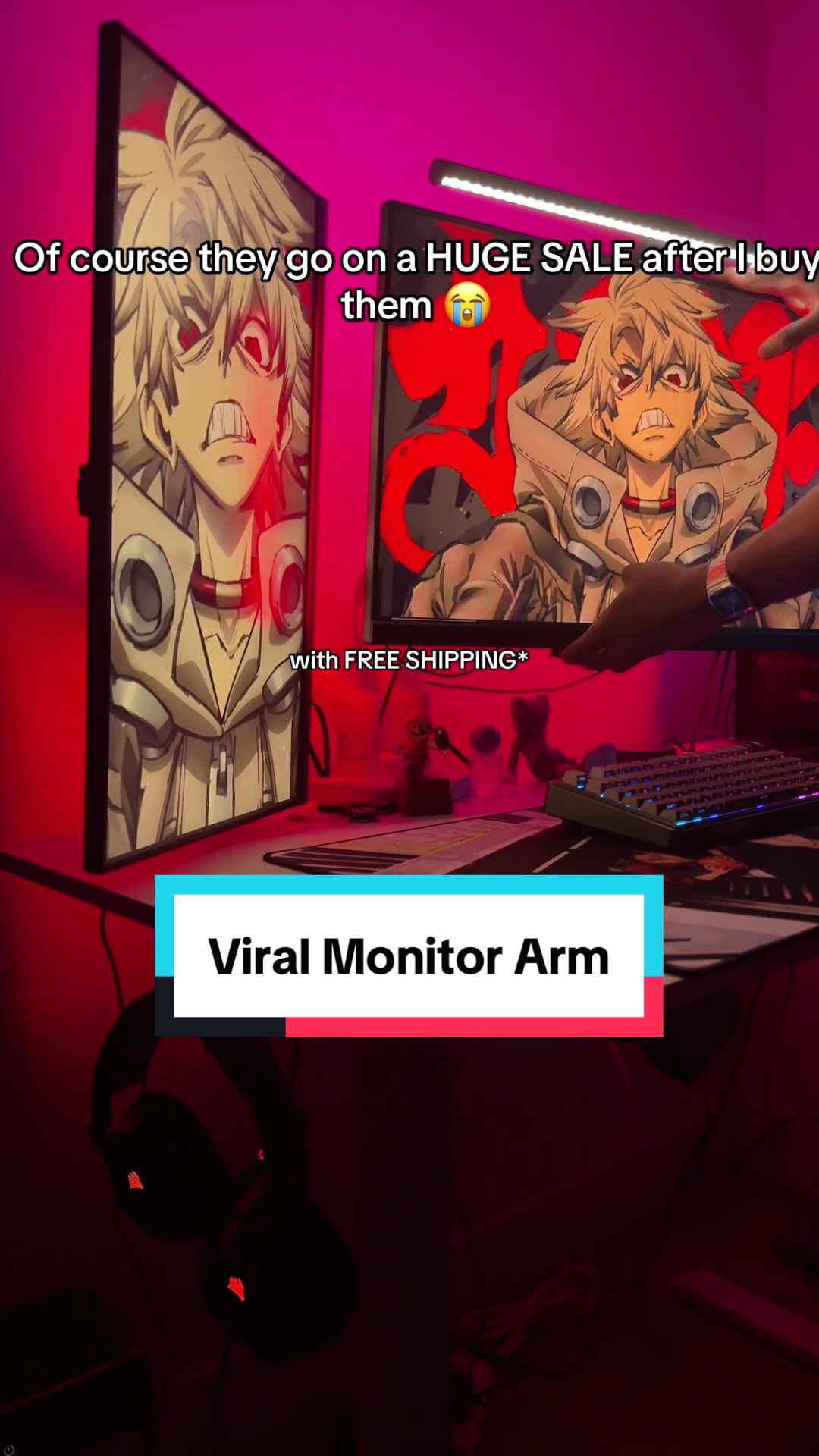 TikTok post by @improvisefinds for HUANUO. Caption reads: [...] ARM NOW 50% OFF + FREE SHIPPING 🤑@HUANUO....