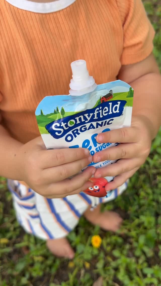 Instagram post by @rachelmuse for Stonyfield Organic. Caption reads: #ad fueling both my kids with these organic yogurt....