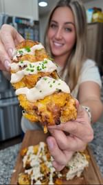 Instagram post by @girlgonegrilling for Bear Mountain BBQ. Caption reads: Crispy, smoky, and loaded with flavor—these Pulled....