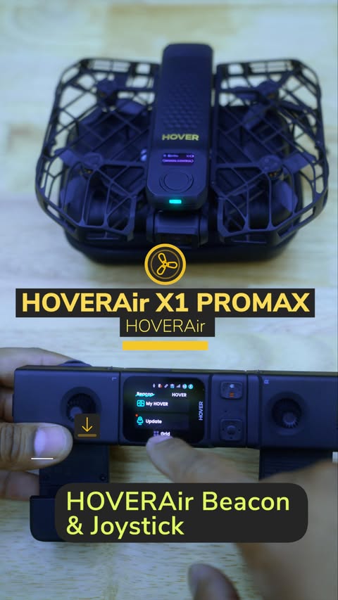 Instagram post by @jbrantv for HOVERAir. Caption reads: This Drone Follows Me Everywhere! | HOVERAir X1....