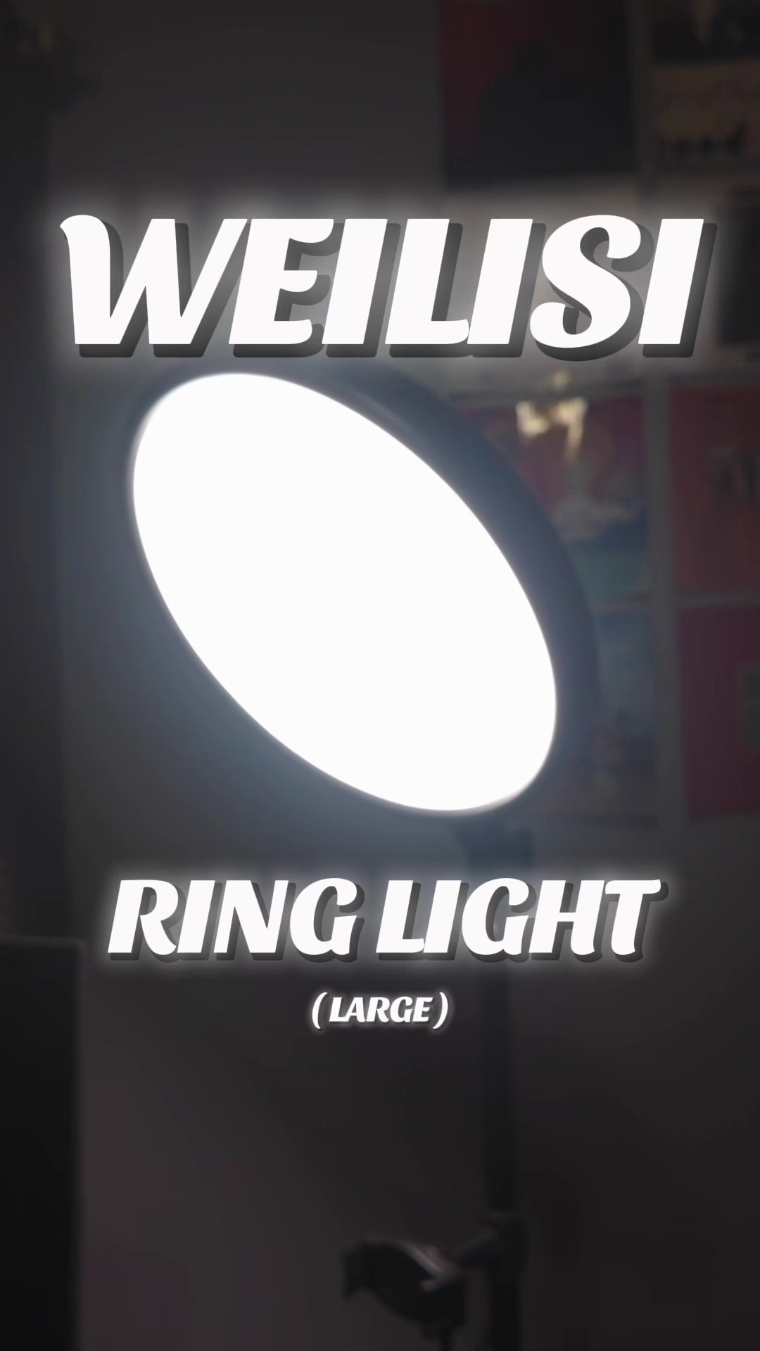 TikTok post by @kylesvn for Weilisi Official. Caption reads: @weilisiofficial ring light ( large )! totally....