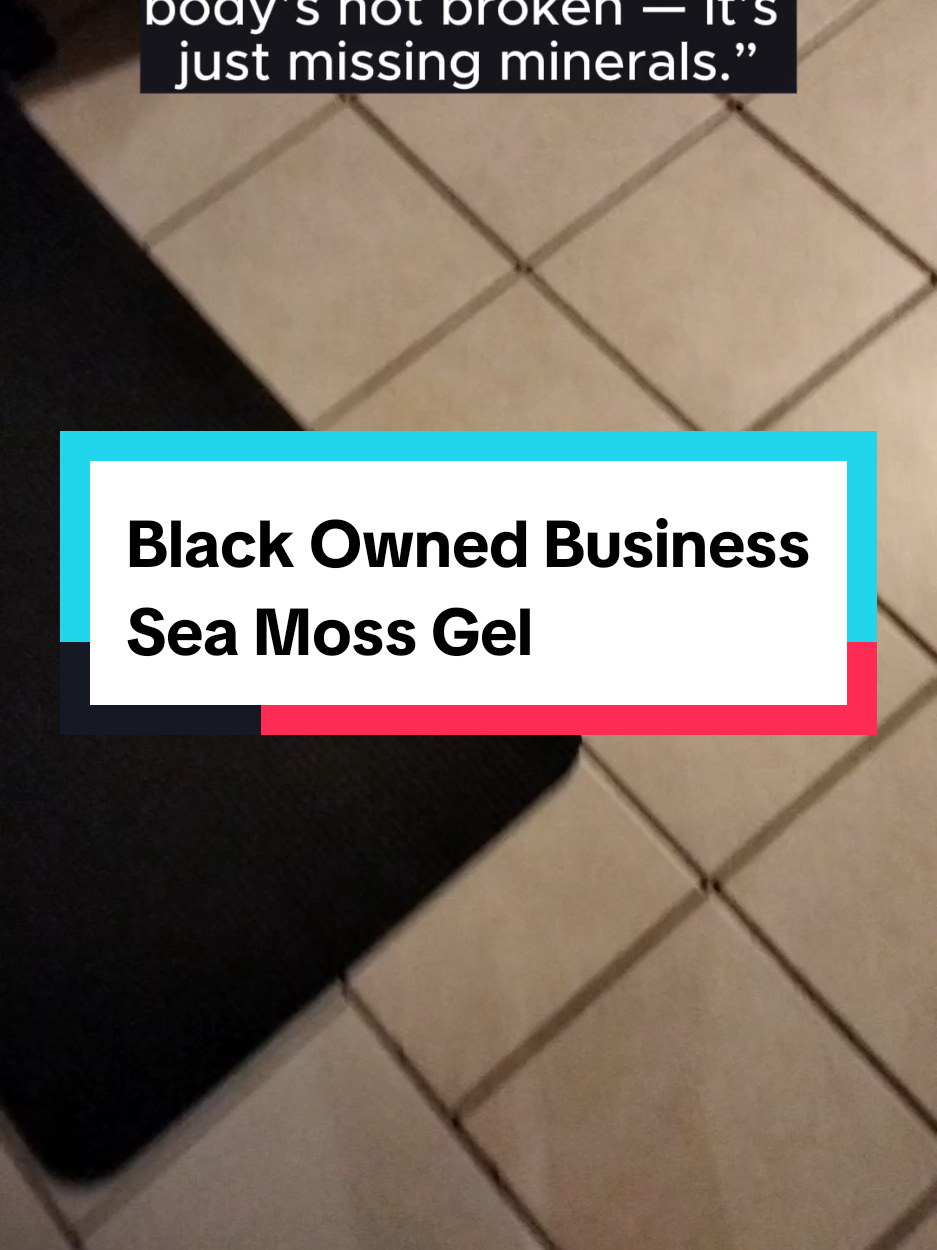 TikTok post by @black.chronicles for Herbal Vineyards. Caption reads: [...] Sea Moss Gel Brings Them Back 🌊 | Herbal....