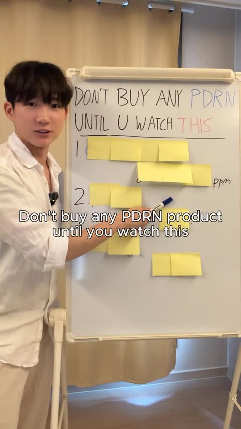 Instagram post by @hudsonsqrd for Dear, Klairs US. Caption reads: Don’t buy any PDRN products until you watch this!....