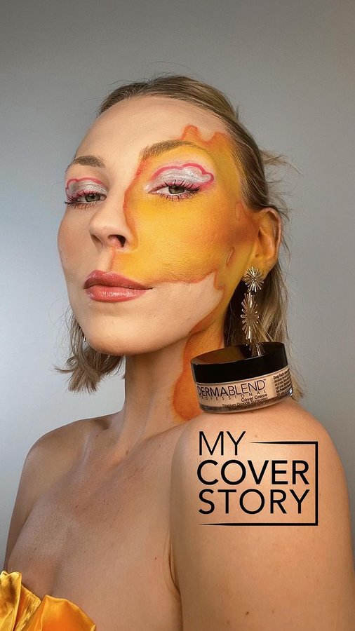 Instagram post by @flawless_affect for Dermablend Pro. Caption reads: [...] choice. 

Excited to partner with....