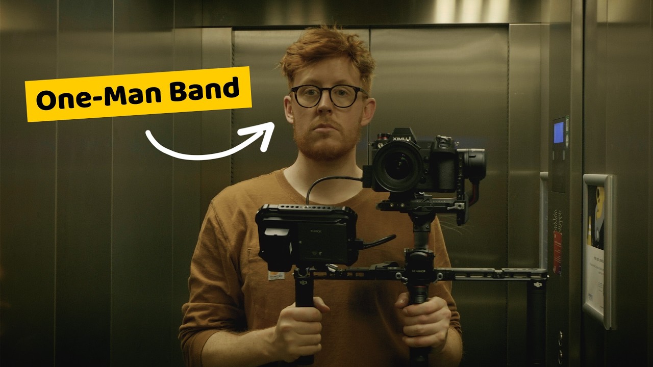 YouTube post by @ScottPetersFilms for Audiio. Caption reads: One-Man Videographer: How To Shoot, Price &....