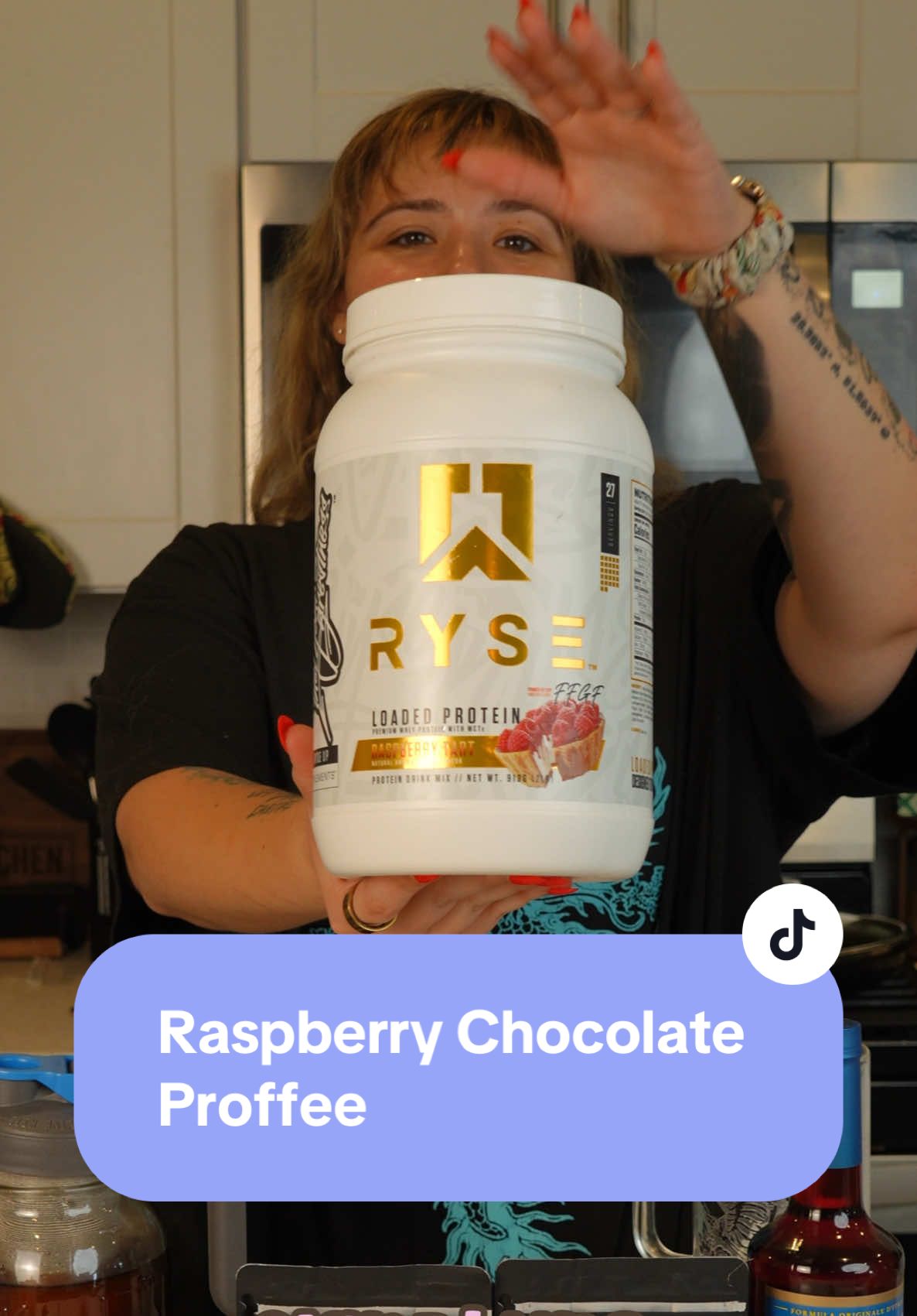 TikTok post by @isabellaa__x for RYSE Supplements. Caption reads: [...] Fitness new signature protein with @RYSE....