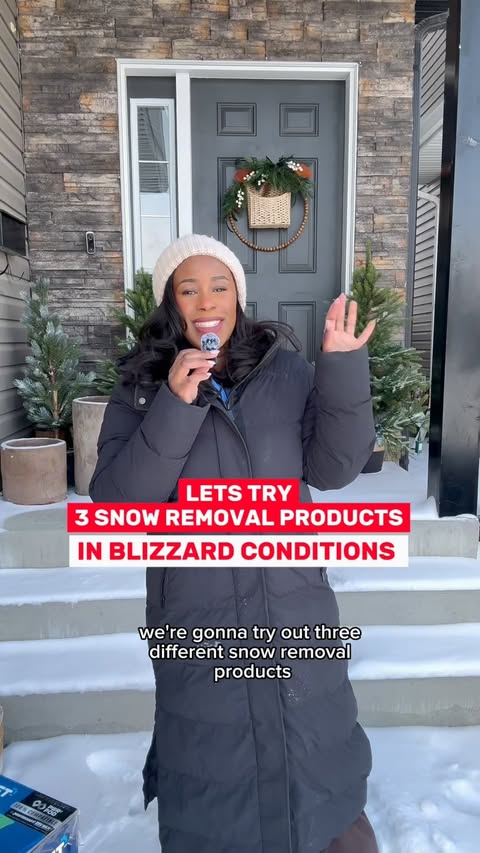 Instagram post by @joselyne.effa for Canadian Tire. Caption reads: We put three @CanadianTire snow-removal tools to....