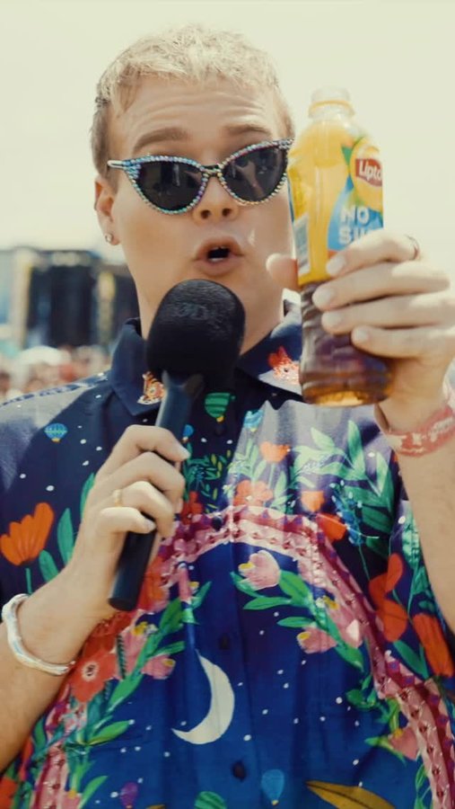 Instagram post by @alrighthey for Rolling Stone. Caption reads: [...] @lanewayfest cool with @liptonicetea....
