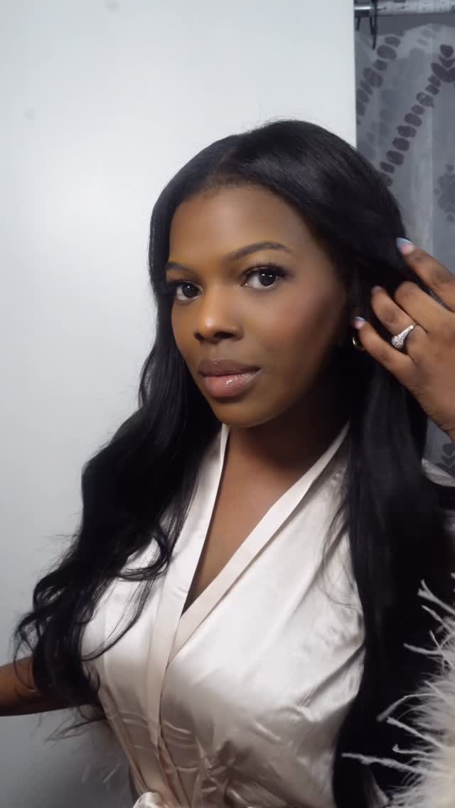 Instagram post by @tierravlogs for Mscoco Hair. Caption reads: The easiest wig install EVER ✨ Busy moms + babes....