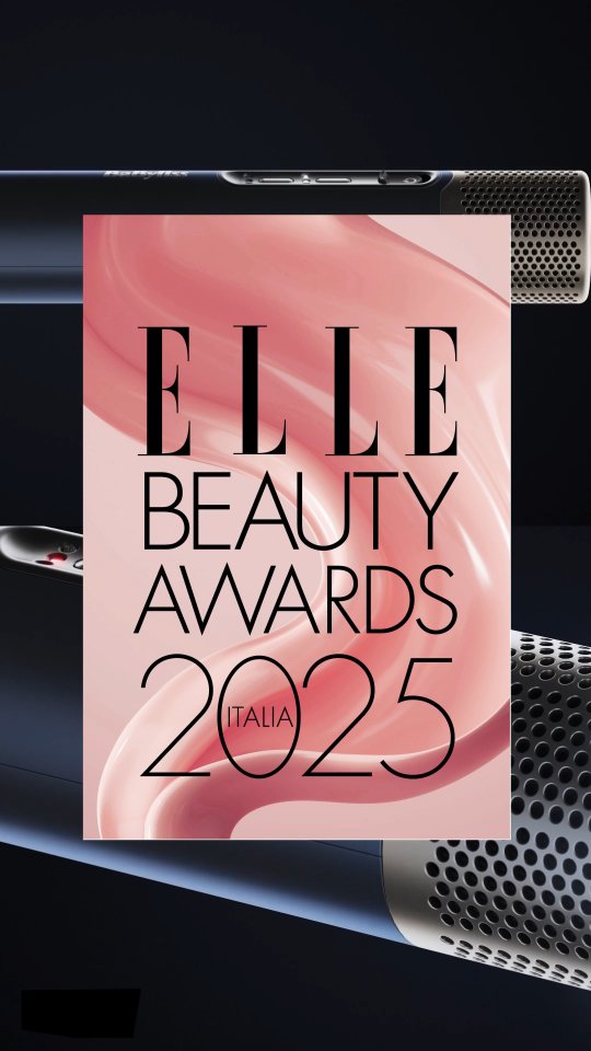 Instagram post by @elle_italia for BaByliss. Caption reads: Elle Beauty Awards 2025 / Il miglior device è Air....