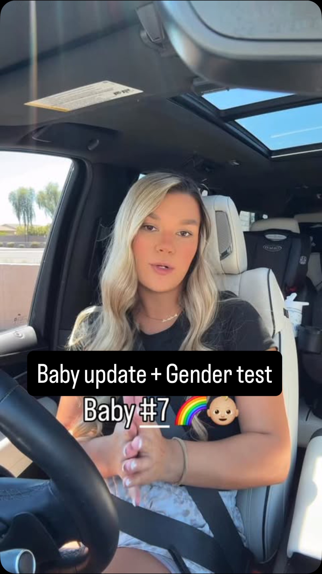 Instagram post by @realtwinstwotwins for SneakPeek Test. Caption reads: Baby update🌈👶🏼 Fun gender reveal ideas?!....