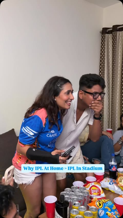 Instagram post by @janvi.manchanda for Dolby. Caption reads: IPL at home made memorable ft Dolby Vision! Can’t....