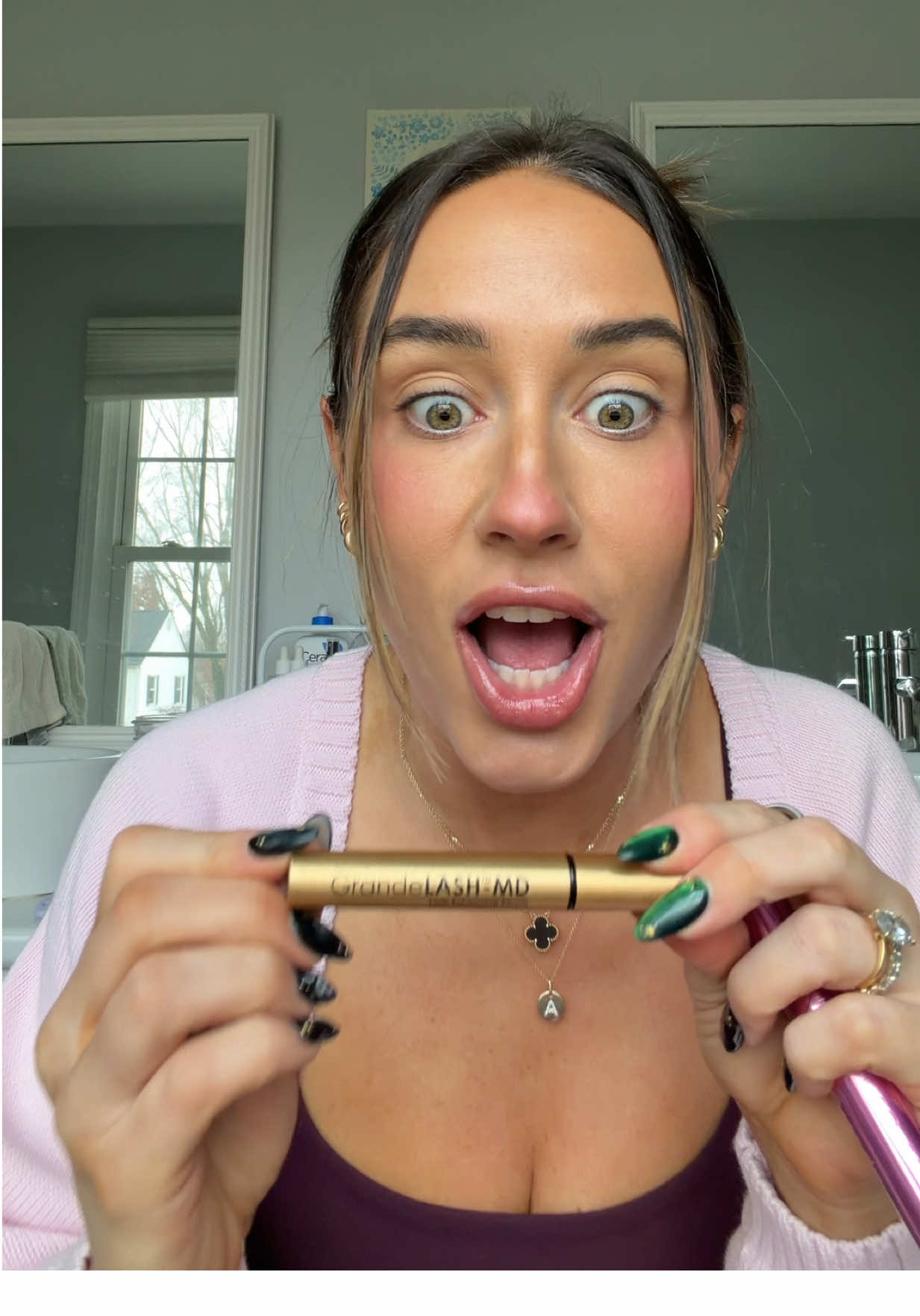 TikTok post by @omgitschloeb for Grande Cosmetics. Caption reads: Girls who don’t gatekeep are my type of girls and....