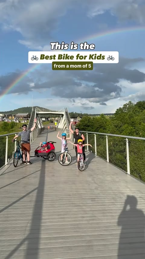 Instagram post by @explorestlparks for woom. Caption reads: [...] we have for our kids! 🚲 We have used....