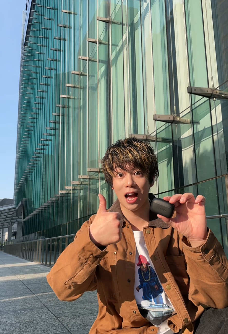 TikTok post by @daisuke_0816 for Sudio. Caption reads: @Sudio These earphones always make me step like....