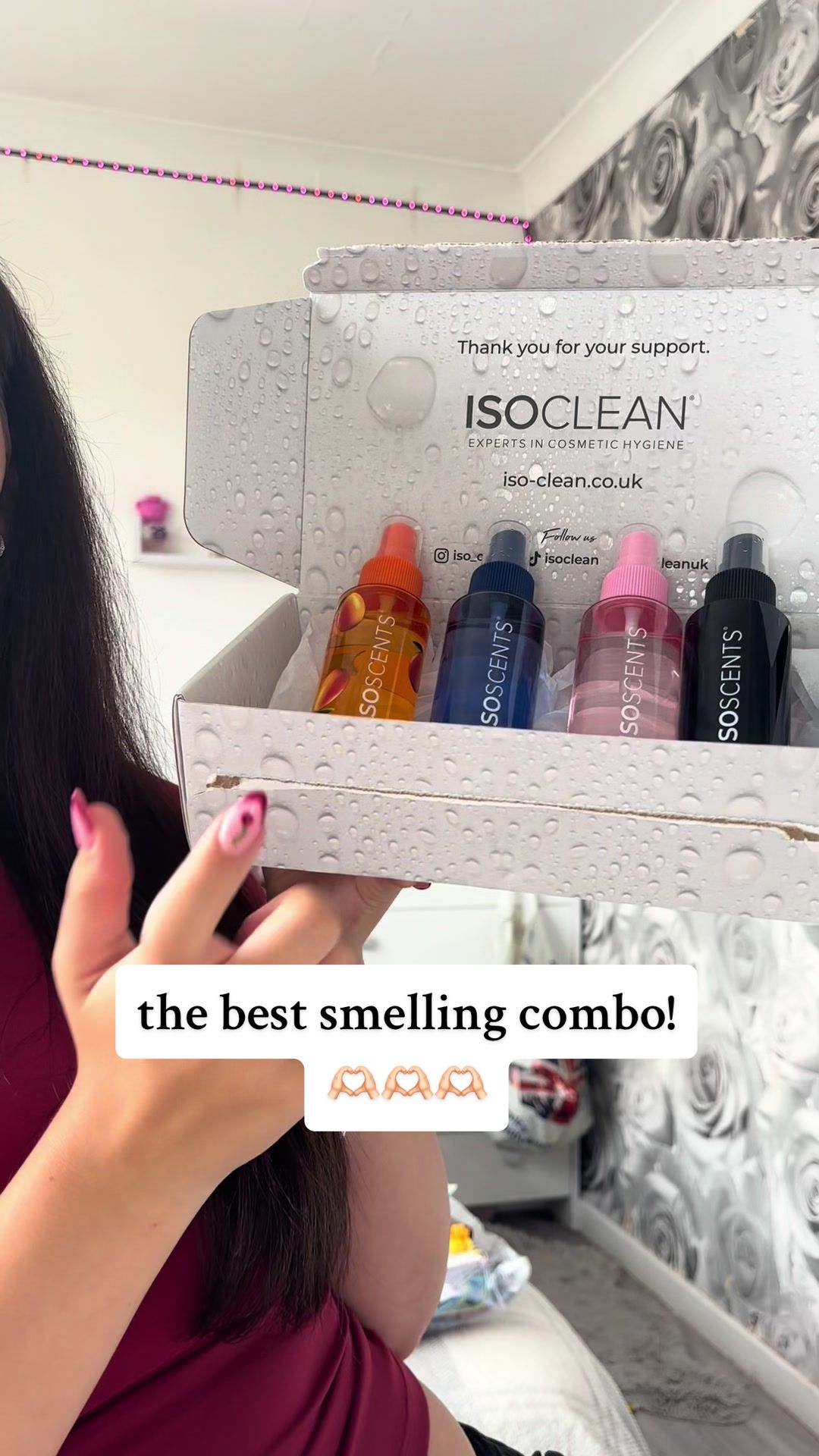 TikTok post by @aliciaxhowarth for ISOCLEAN. Caption reads: @ISOCLEAN i’m obsessed!!!#foryoupagee #fyp....