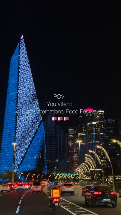 Instagram post by @notorious_foodie for Visit Qatar. Caption reads: [...] International Food Festival 2026 with....