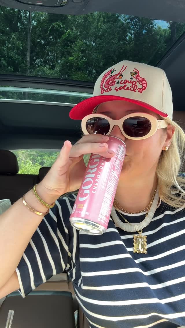 Instagram post by @sadieloving for Gorgie. Caption reads: GORGIE has 0g of sugar and the can is cute. What....