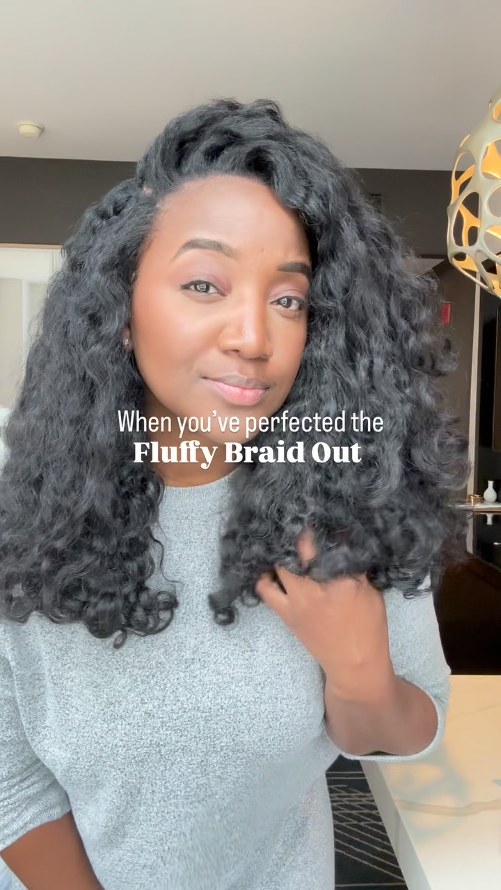 Instagram post by @theperioddoctor for Pattern. Caption reads: No clue why I’m just discovering braid outs, but....