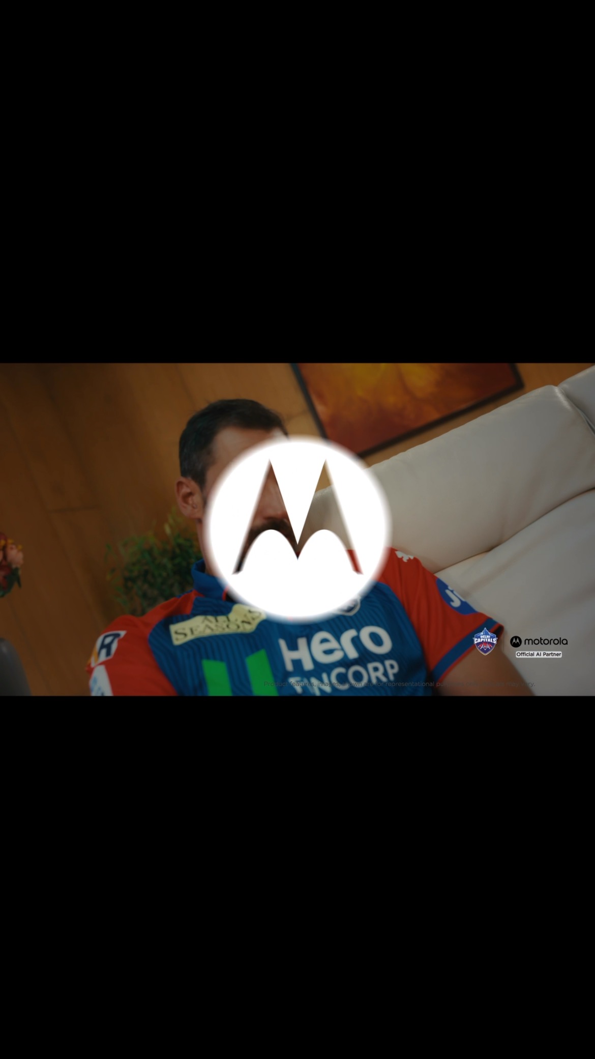 Instagram post by @delhicapitals for Motorola. Caption reads: The #MotorolaEdge60Pro, powered by the segment’s....