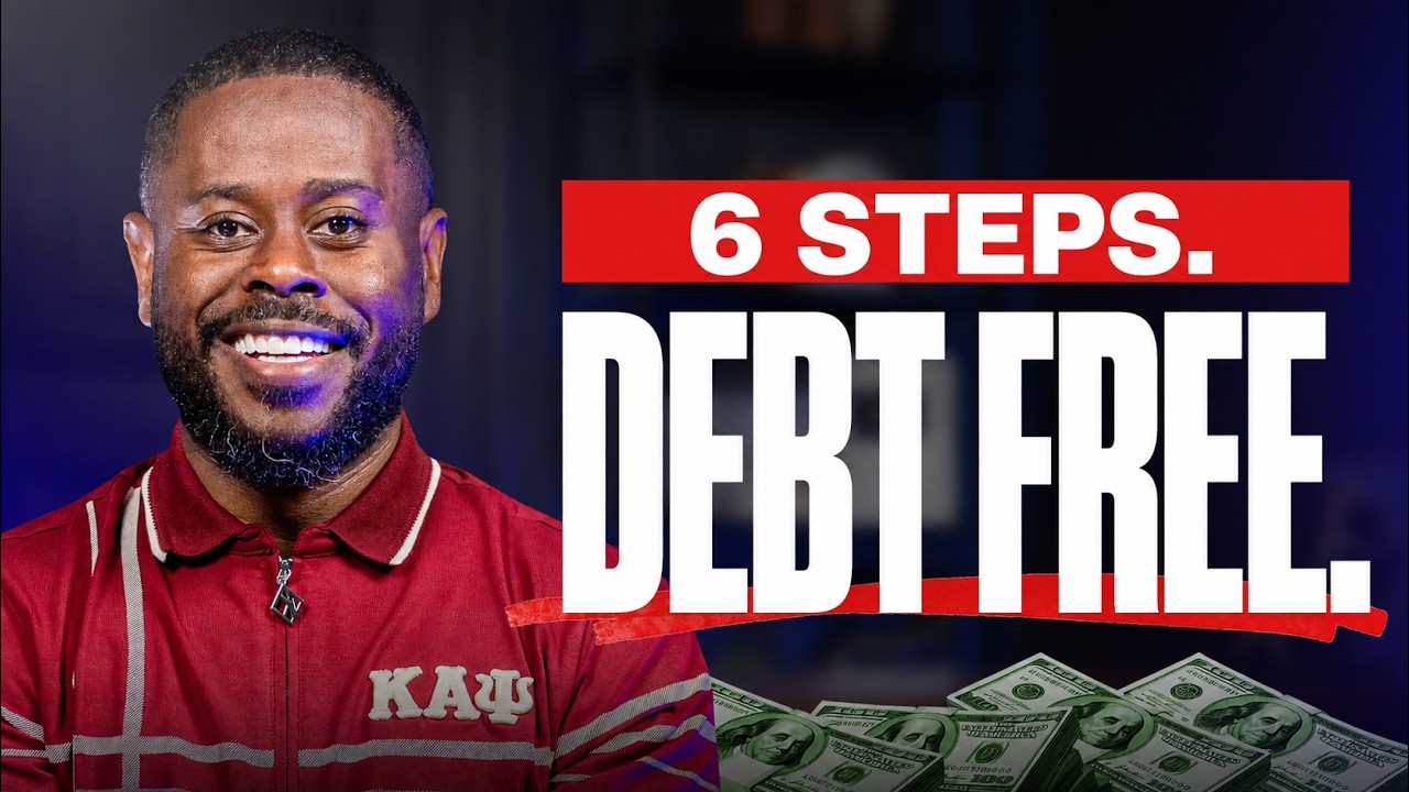 YouTube post by @anthonyoneal for moomoo. Caption reads: How I'd Pay Off $10,000 in Debt on a $45K Salary..