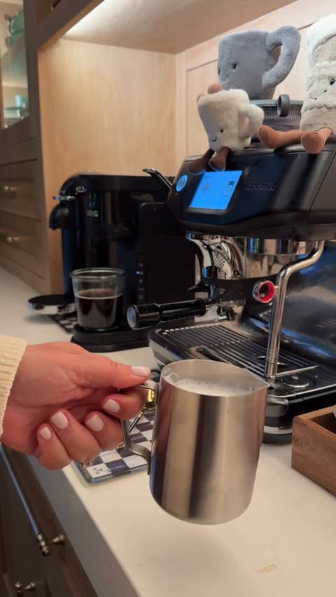 Instagram post by @littlecajunhouse for Breville. Caption reads: Day by day 

#breville #CoffeeMilk #SteamedMilk....