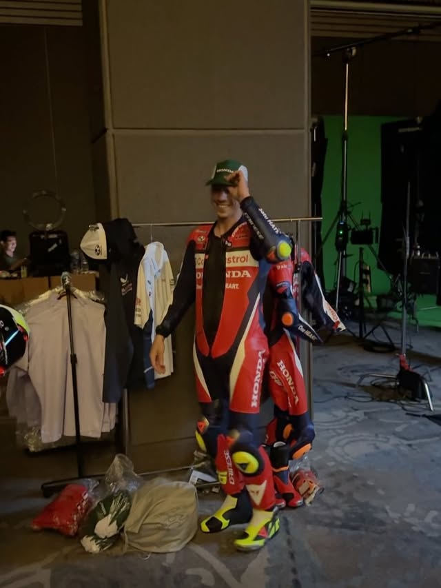 Instagram post by @hrc_motogp for Castrol. Caption reads: Part 1 of our #BTS look at 2025. Swipe to the....
