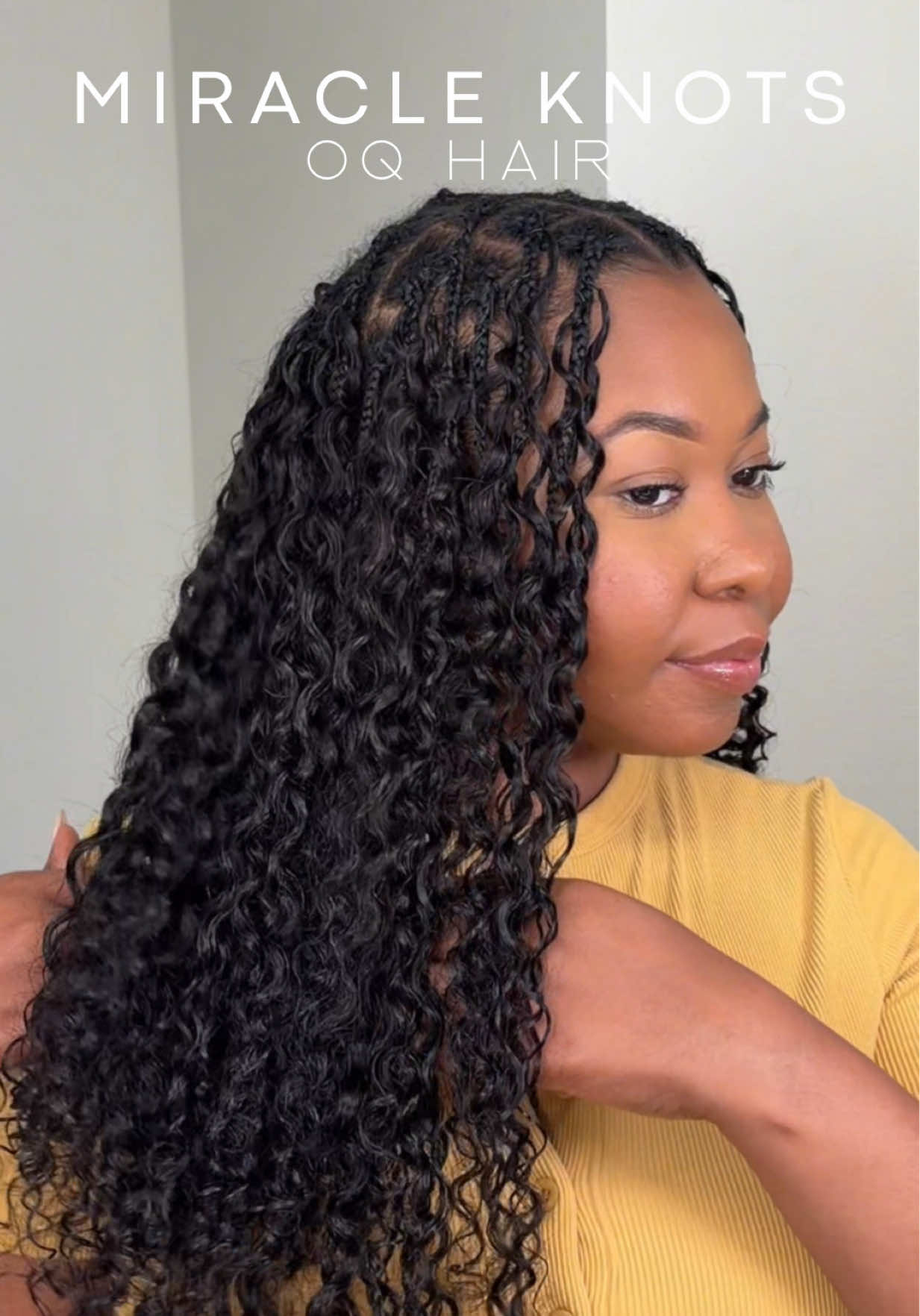 TikTok post by @knzyrae for OQ Hair Shop. Caption reads: [...] Burmese curly texture from @OQHAIR....
