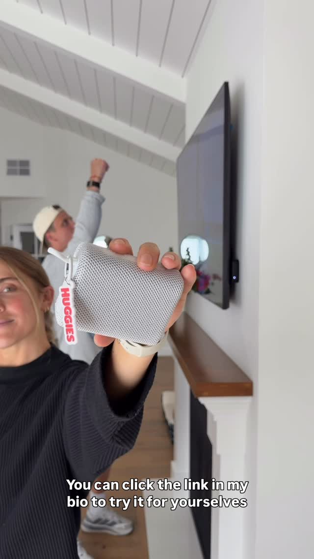 Instagram post by @abbydahlkemper for Huggies. Caption reads: [...] this — sports parents, sports baby. @huggies....