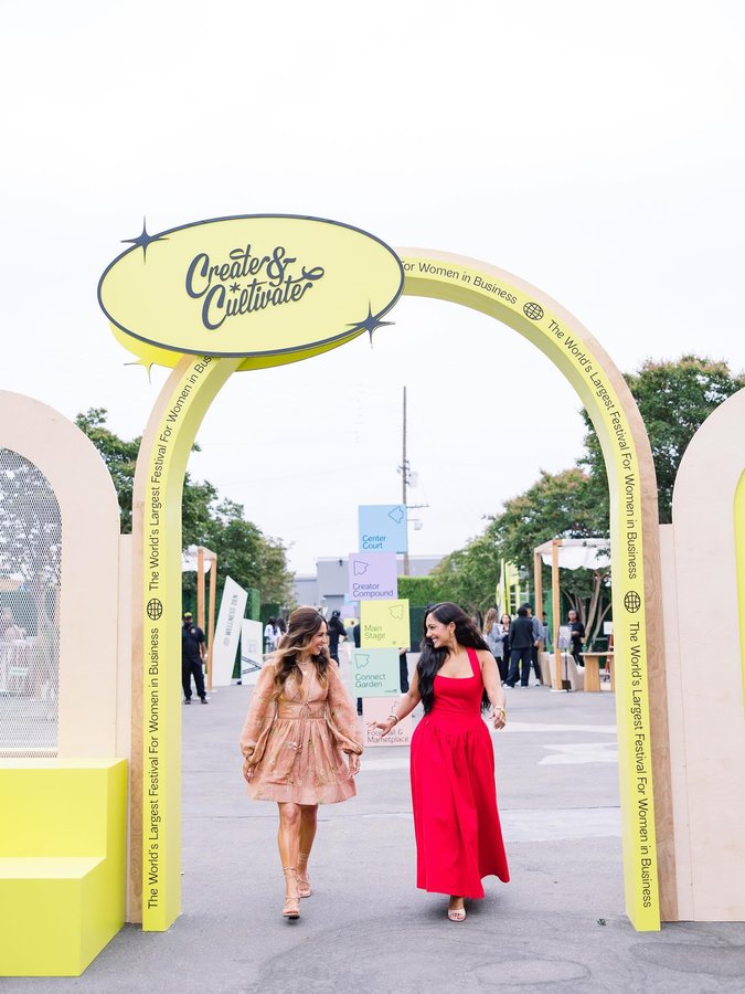 Instagram post by @marinaamiddleton for Create & Cultivate. Caption reads: Before the doors open. Before the panels. Before....