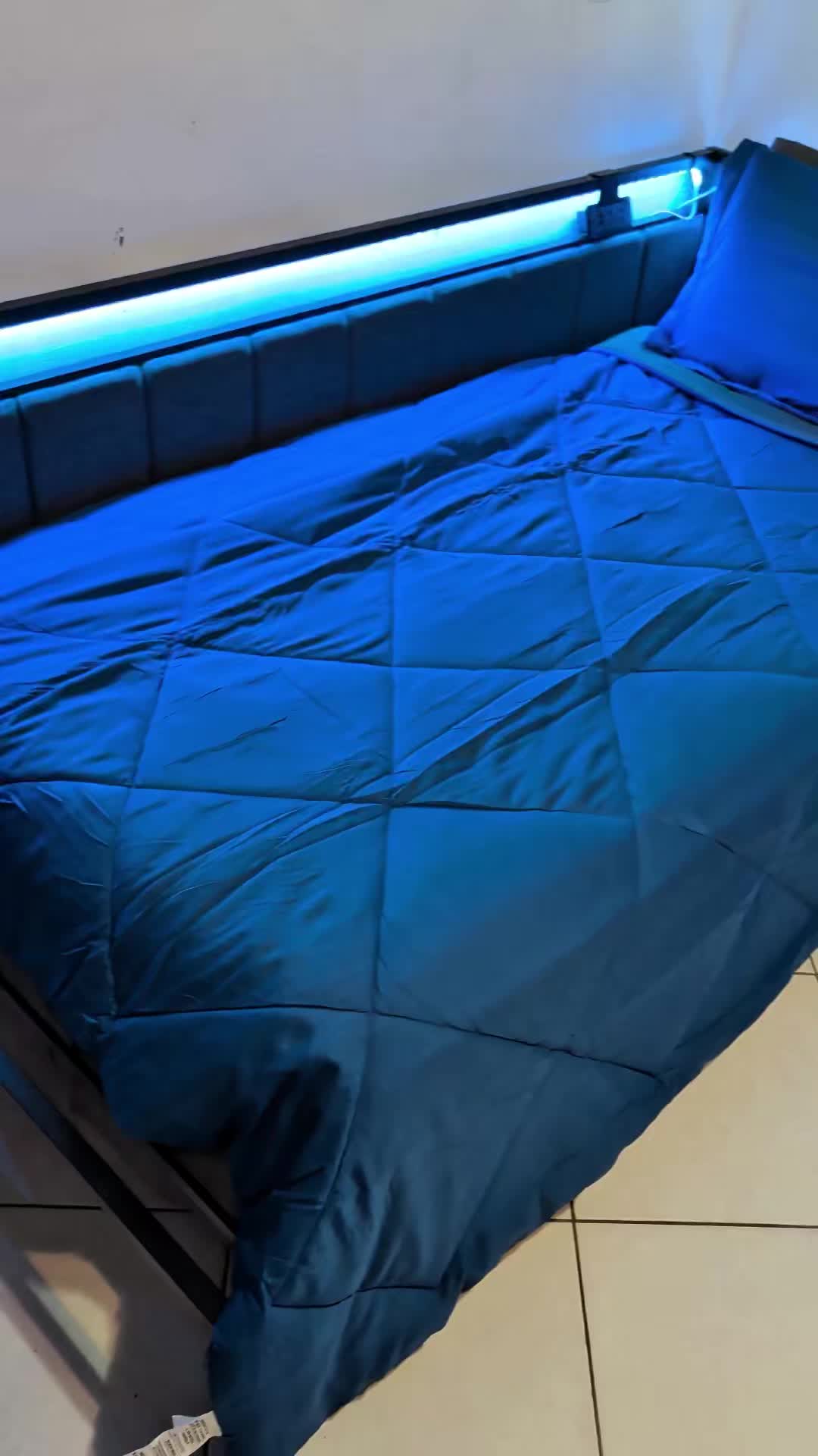 TikTok post by @nikkistiktokshop for Sikaic. Caption reads: @Sikaic Furniture US #kidsbedroom #ledbed [...].