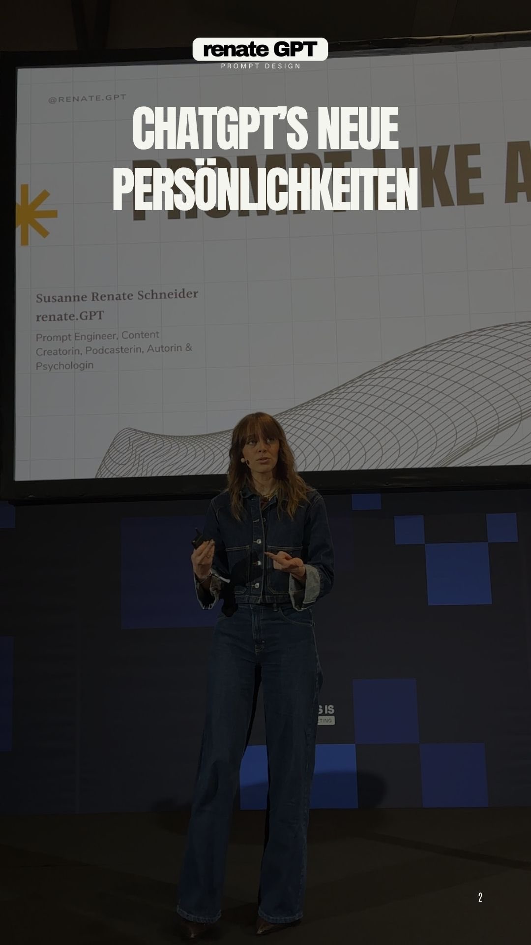 Instagram post by @renate.gpt for OpenAI. Caption reads: Neustes Update: ChatGPT, bist du’s?! 

#chatgpt....