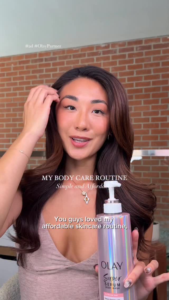 Instagram post by @iamsooyounlee for OLAY. Caption reads: #Ad #OlayPartner Skincare for your body? Yeah,....