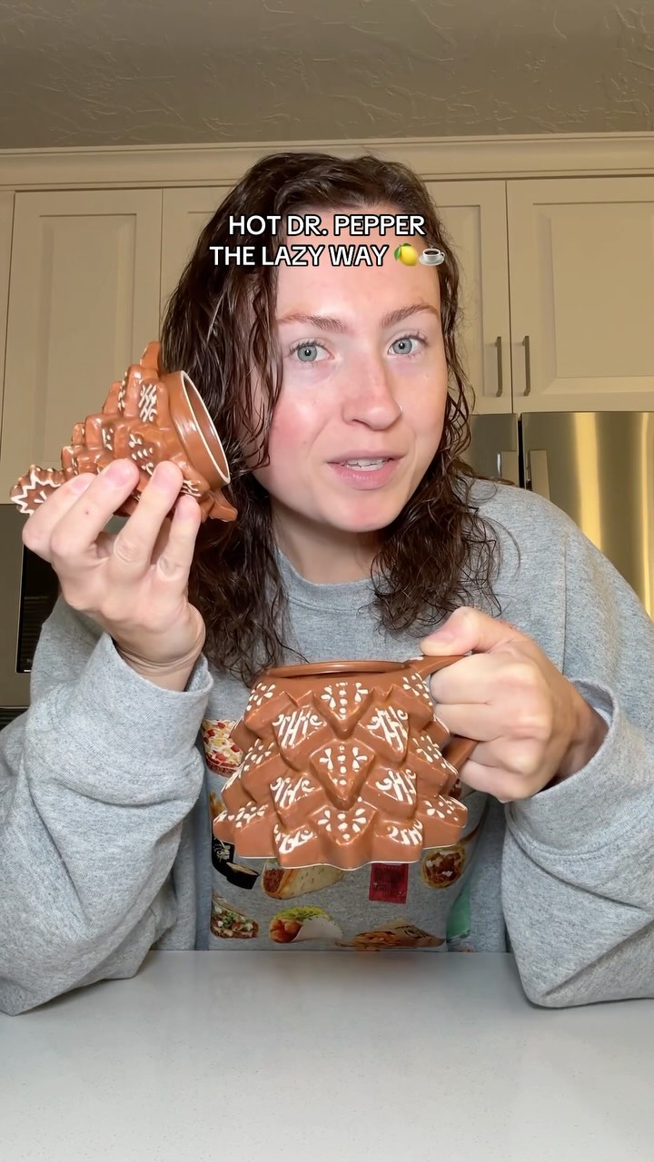 Instagram post by @morganchomps for True Lemon. Caption reads: have you tried hot dr. pepper yet? 🍋☕️ @truelemon....