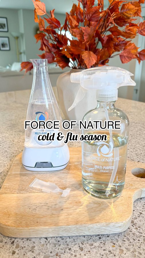 Instagram post by @cierrarobinblogs for Force of Nature Clean. Caption reads: Cold & flu season is officially here! That’s why....