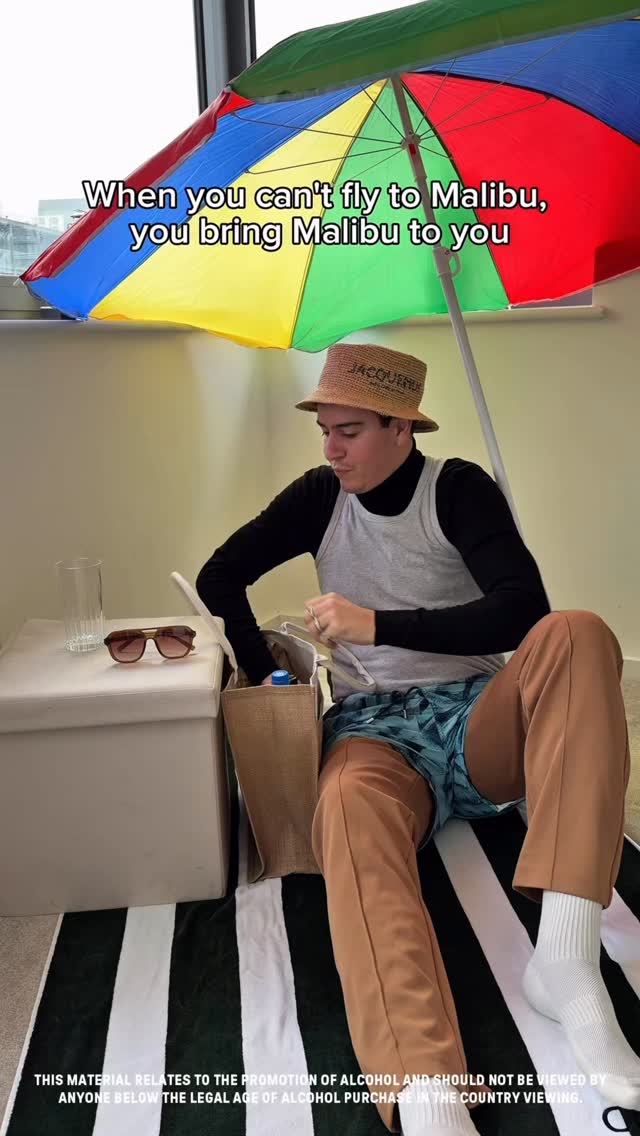 Instagram post by @aiden_london for Malibu Drinks. Caption reads: [...] @malibu_rum AD. #maliburum #malibu....