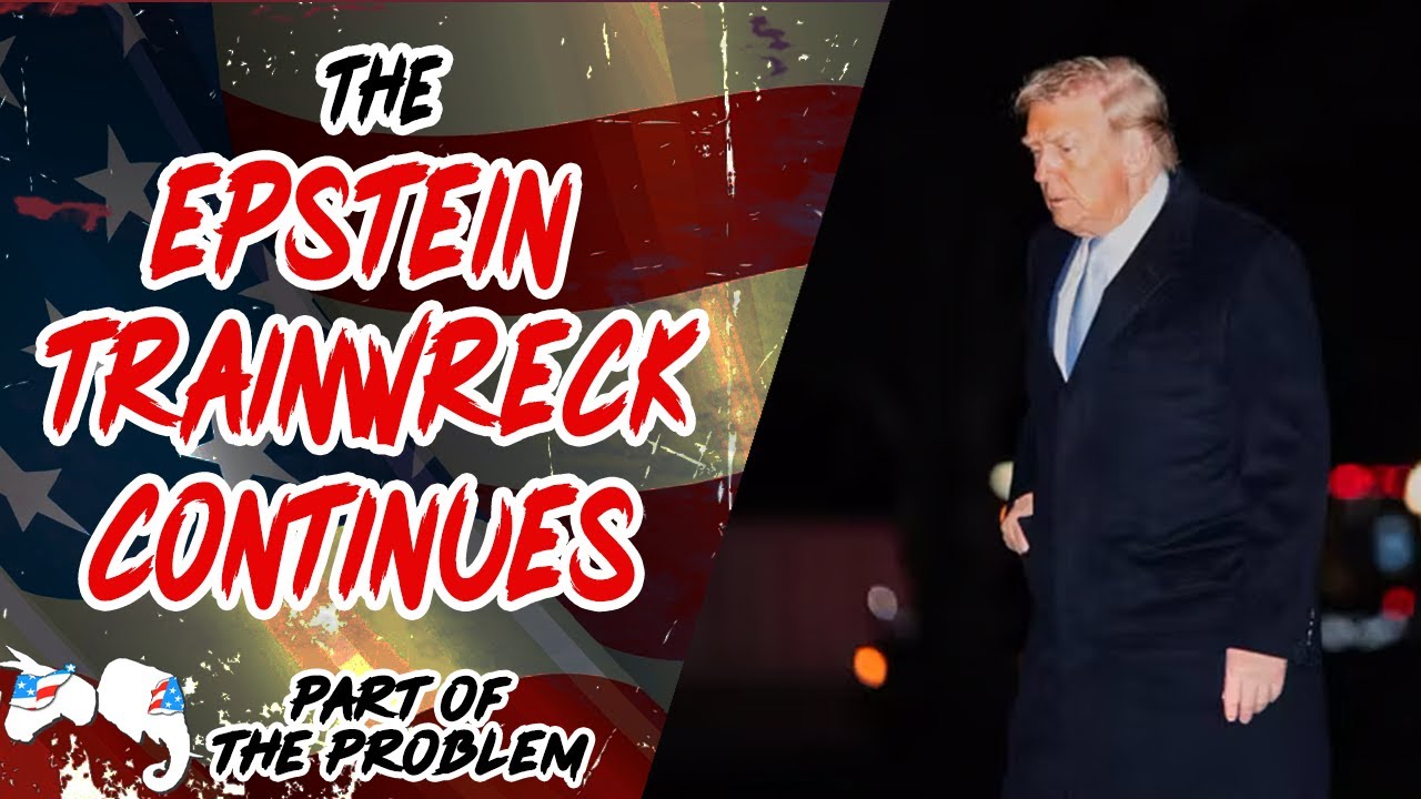 YouTube post by @PartOfTheProblem for Ridge. Caption reads: Dave Smith | The Epstein Trainwreck Continues |....