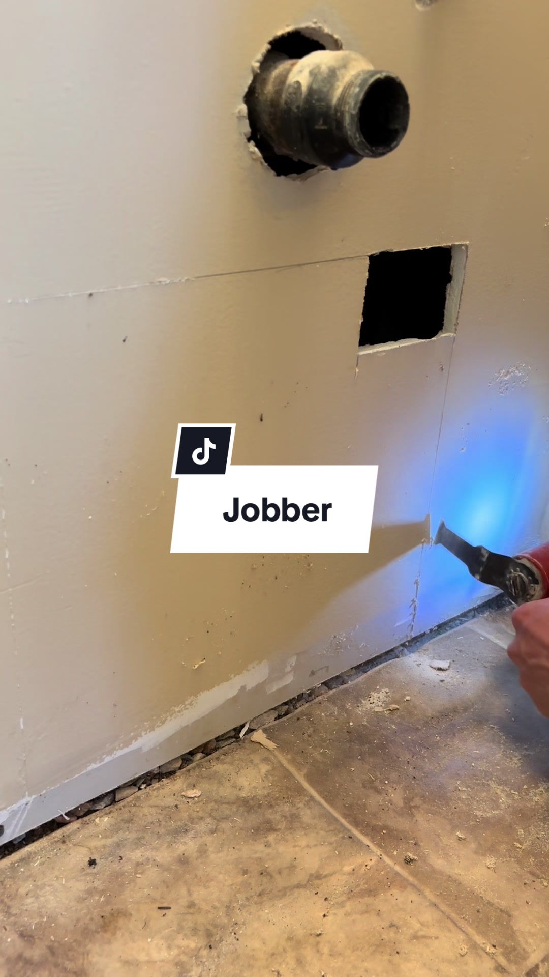 TikTok post by @plumb.hero for Jobber. Caption reads: I really like how easy it is to operate Jobber, if....
